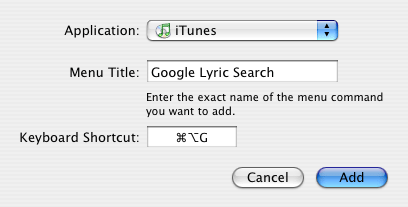 setting shortcuts