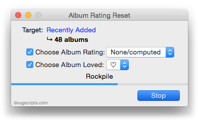 Album Rating Reset