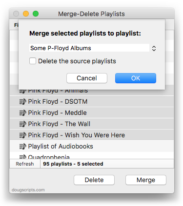 Merge-Delete Playlists