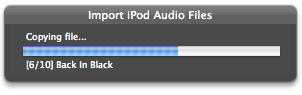 Import iPod Audio Files