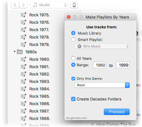 Make Playlists By Years