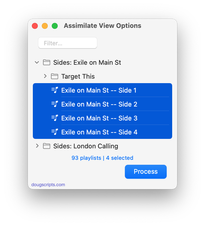 Assimilate View Options