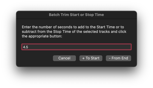 Batch Trim Start or Stop Time in action Batch Trim Start or Stop Time in action