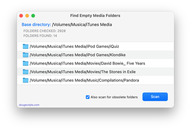 Find Empty Media Folders