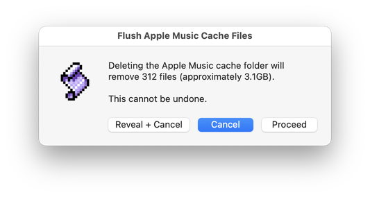 Flush Apple Music Cache Files