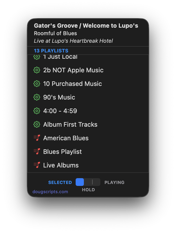 List Playlists in action List Playlists in action