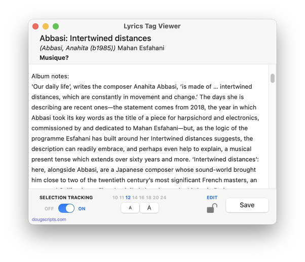 Lyrics Tag Viewer