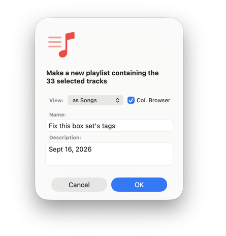 Make New Playlist in action Make New Playlist in action