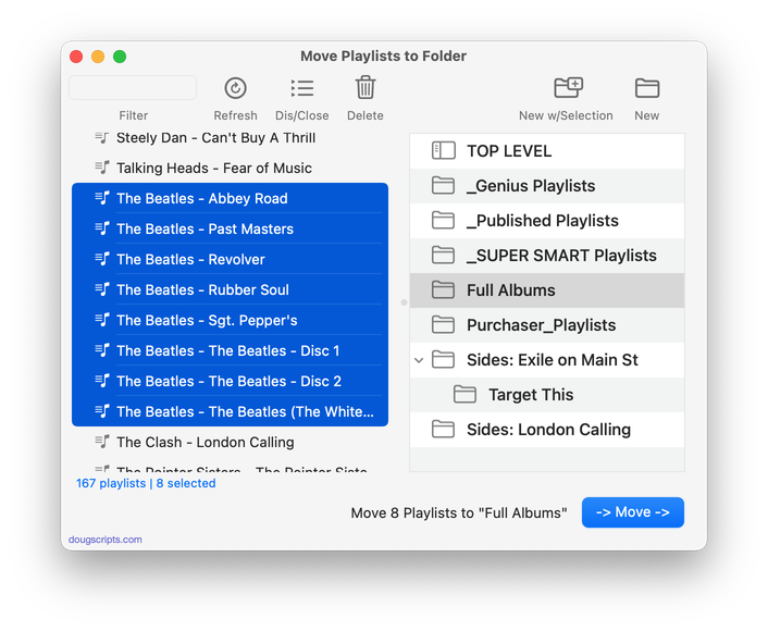 Move Playlists to Folder