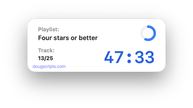 Playlist Countdown in action