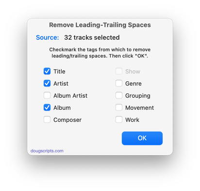 Remove Leading-Trailing Spaces