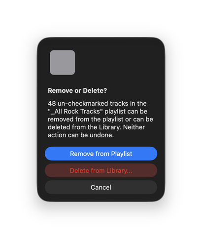 Remove Un-Checkmarked in action Remove Un-Checkmarked in action