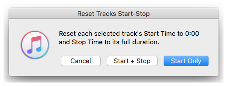 Reset Tracks Start-Stop